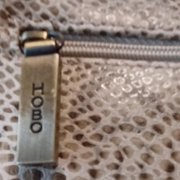 Hobo International Croc Pattern Lauren Double Kisslock Wallet - Picture 4 of 5